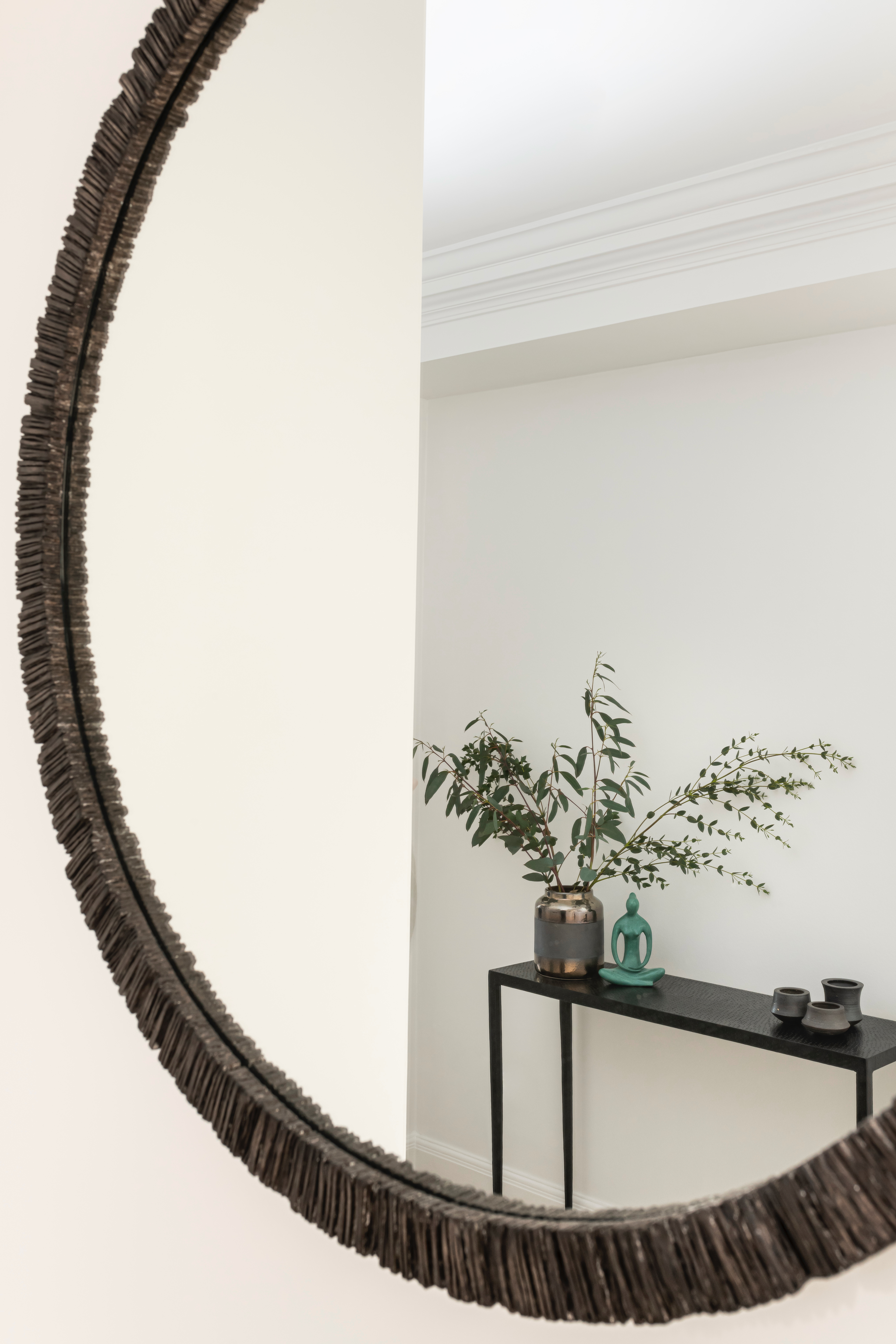 Hallway Console and Mirror in Apartment