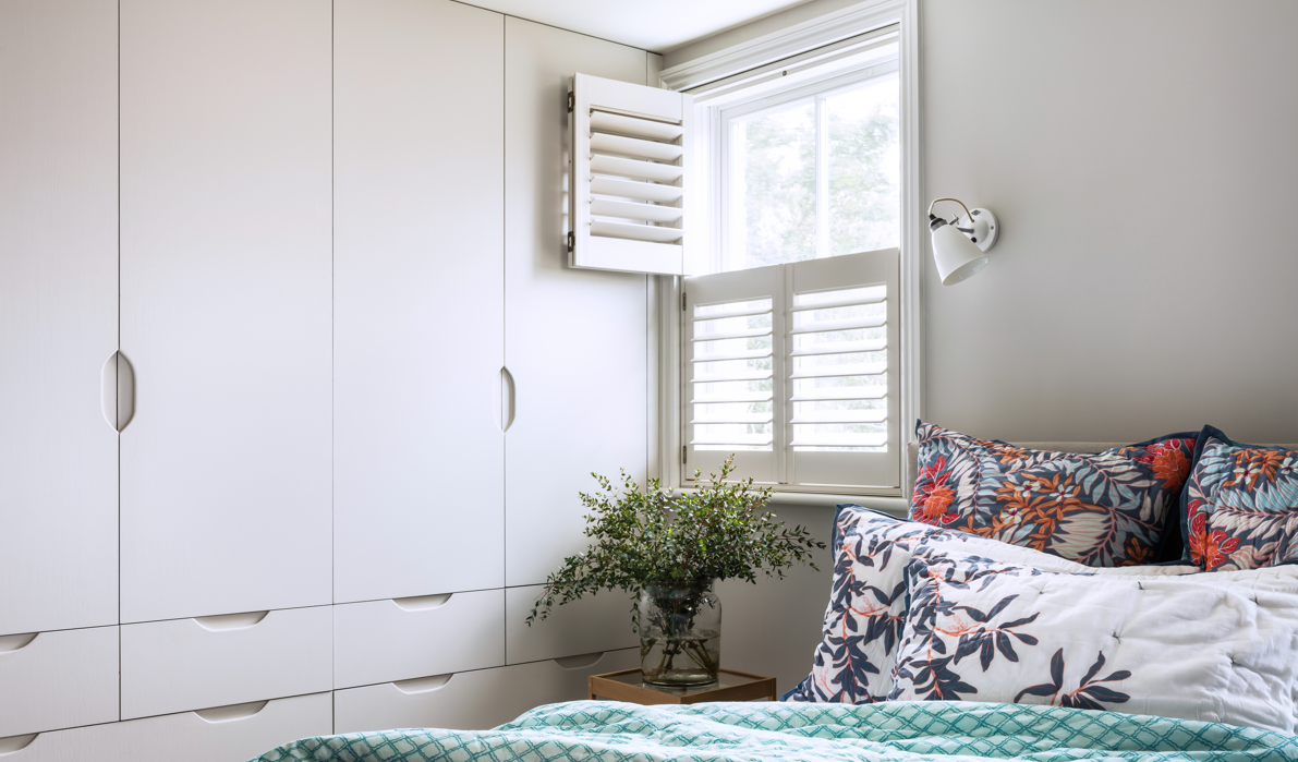 main bedroom tier-on-tier shutters