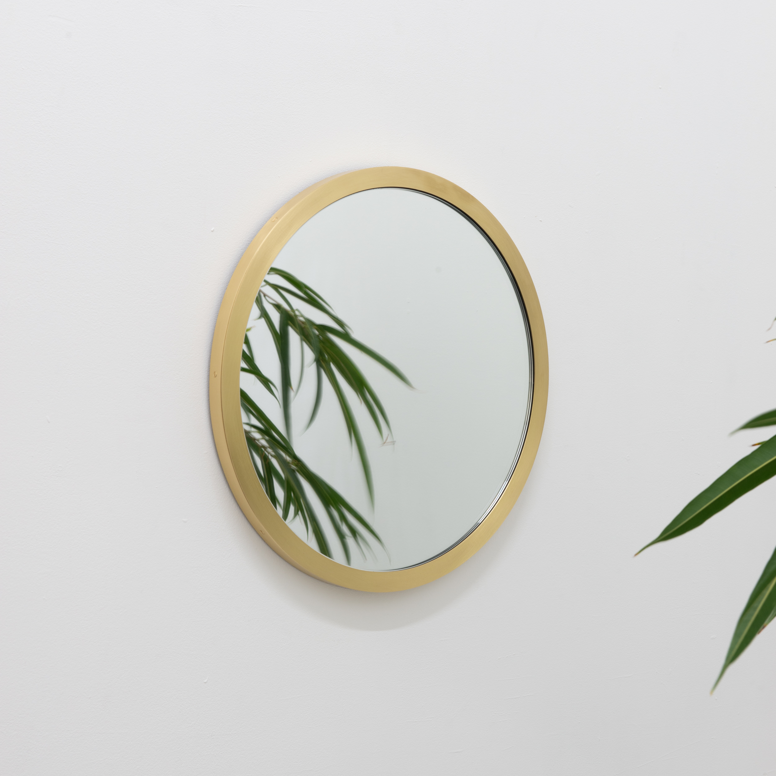 Orbis™ Mirror with a Brushed Brass Full Frame