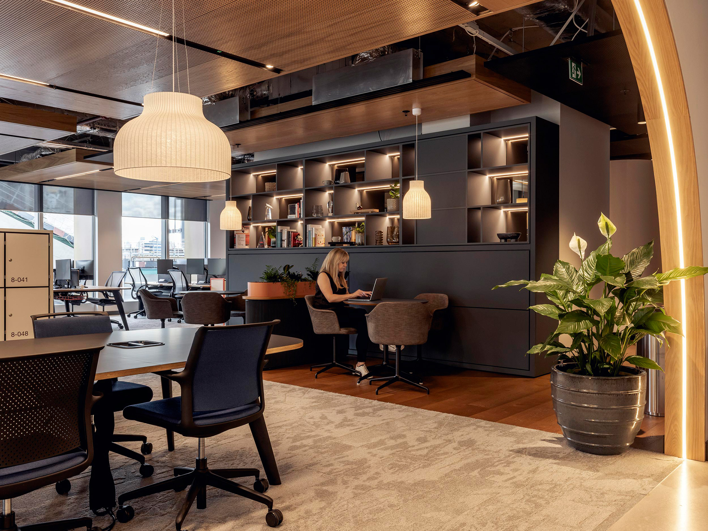 AstraZeneca workspace feat. Woodworks handmade wood flooring