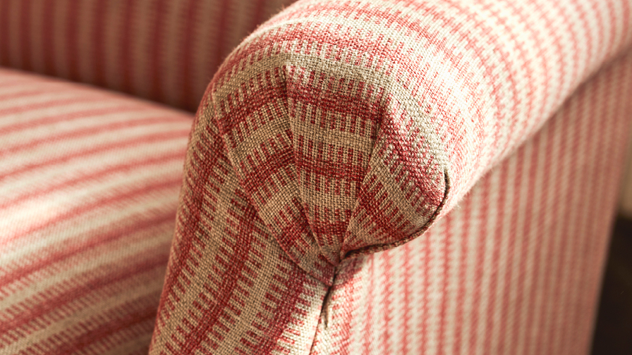 Sofas & Stuff | Snape chair in Stockport Stripe Rose