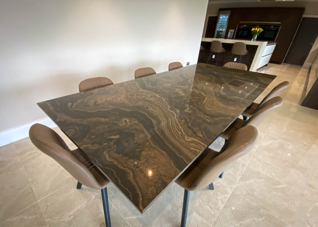 Large marble dining table 