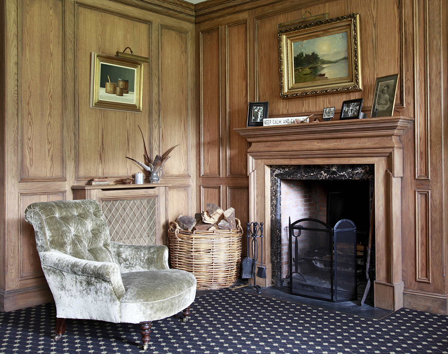 A corner of the Study with specialist joinery work.