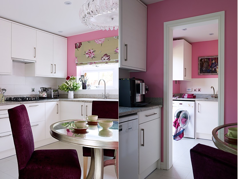 Glamorous informal dining area theme continues in the adjoining utility with recycling, washing and ironing space incorporating a CH boiler 