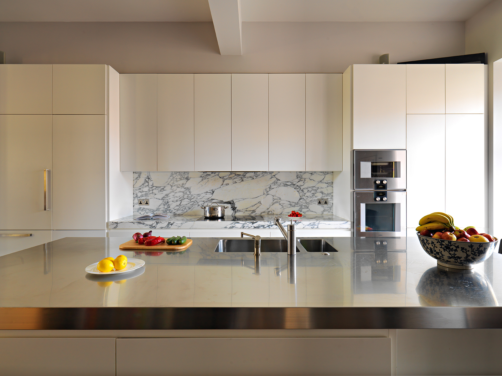 Stainless steel kitchen island by Williams Ridout