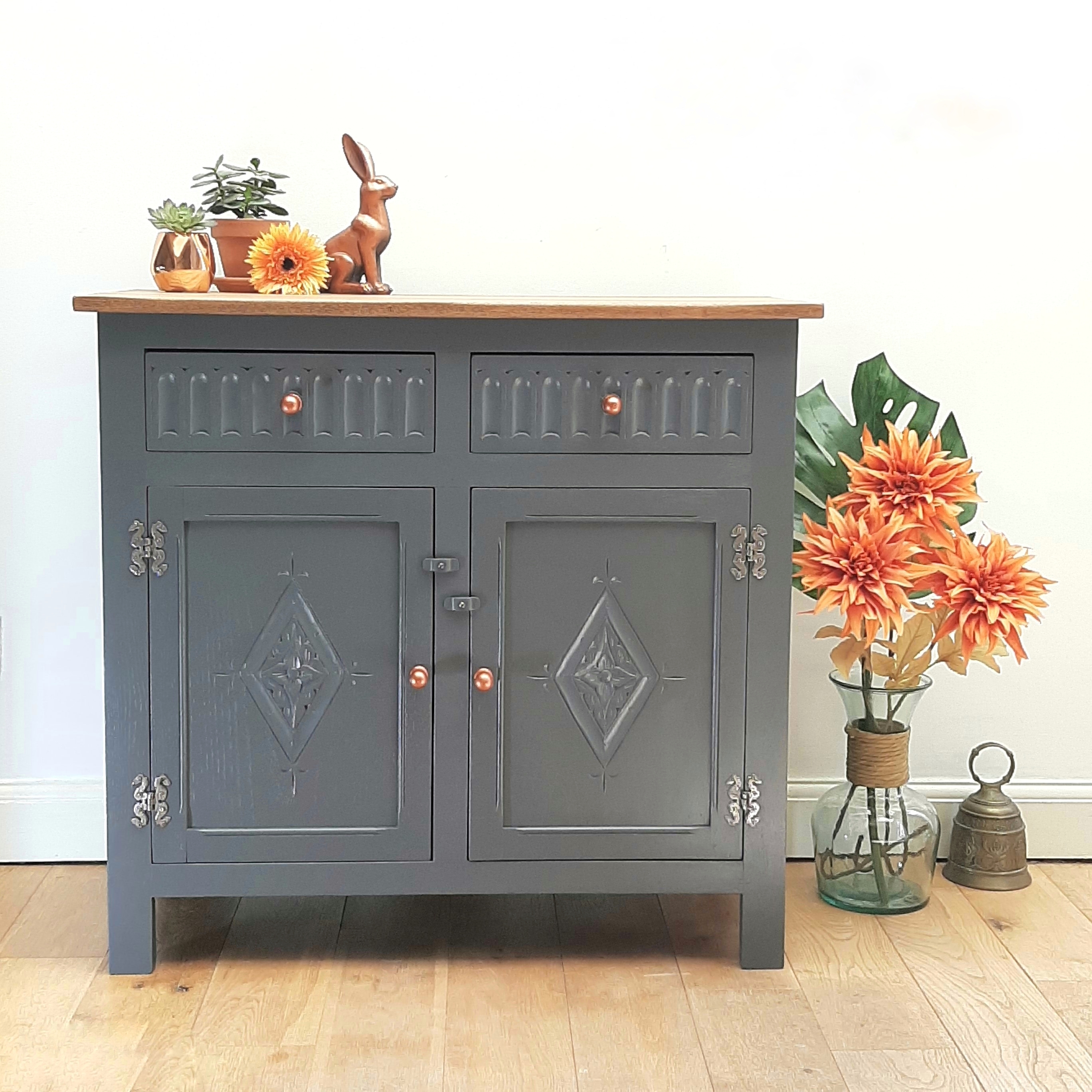 Antique Oak Cabinet 