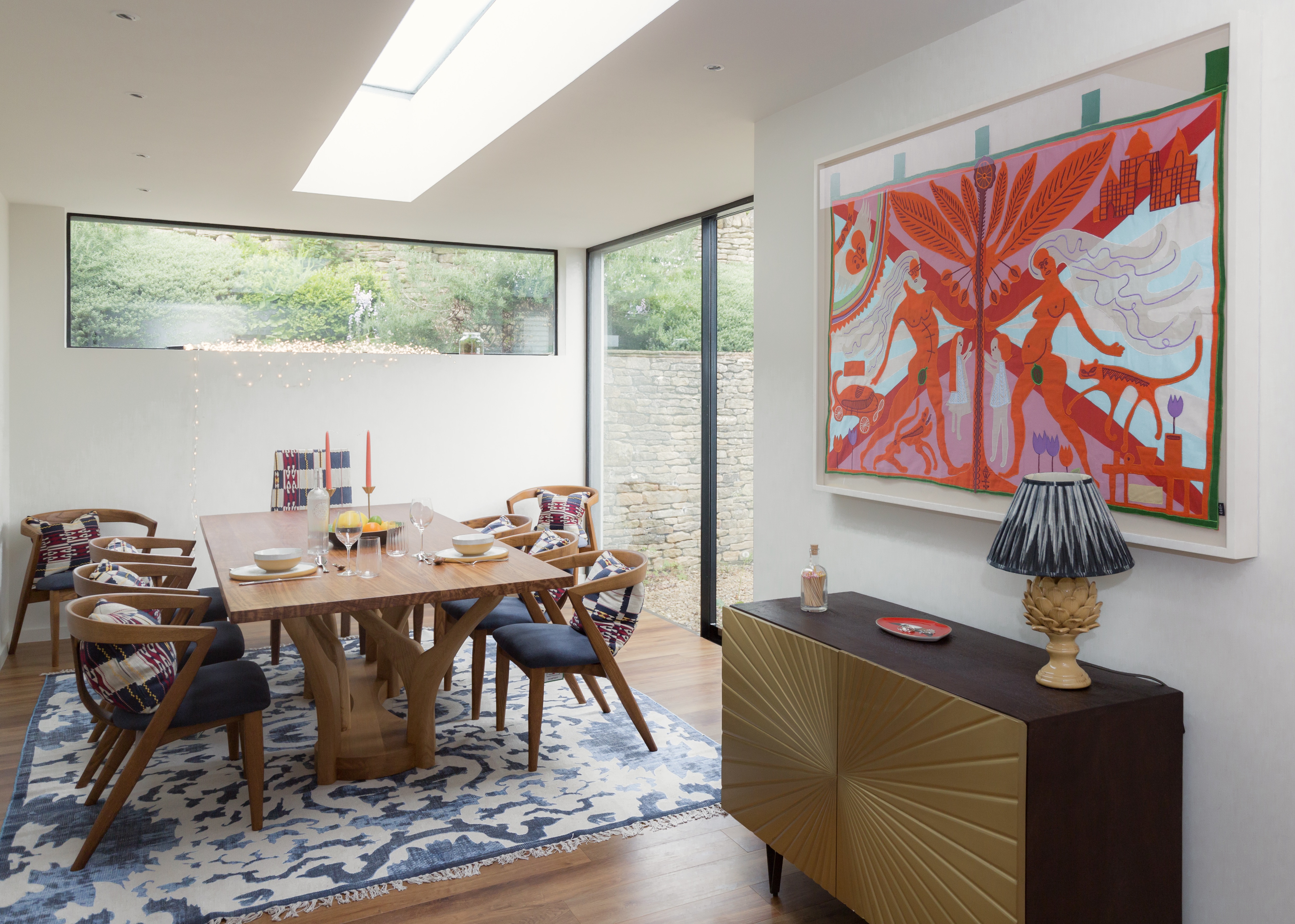 Bespoke dining table cottage extension