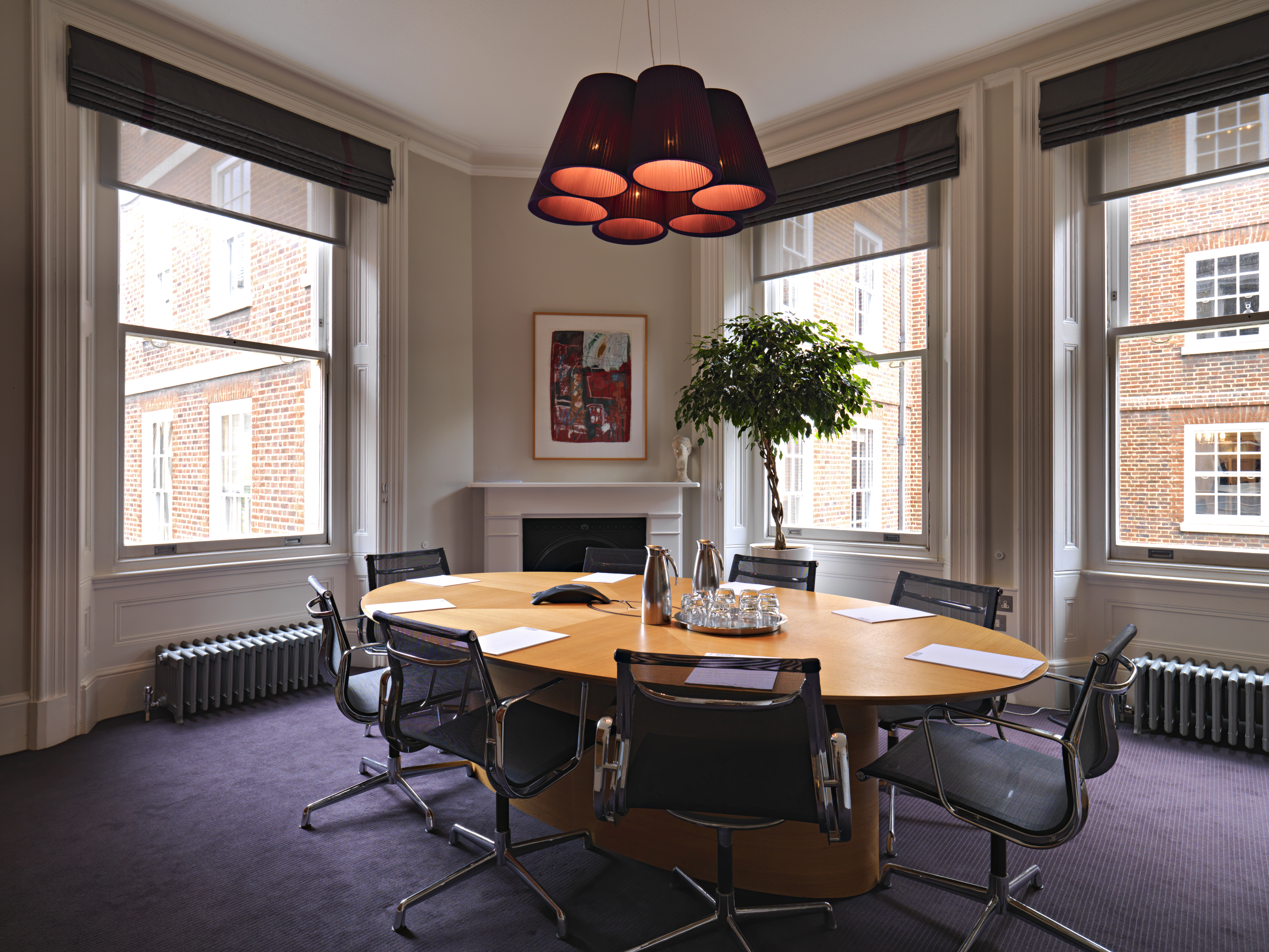 Oval conference table from veneered oak by Williams Ridout