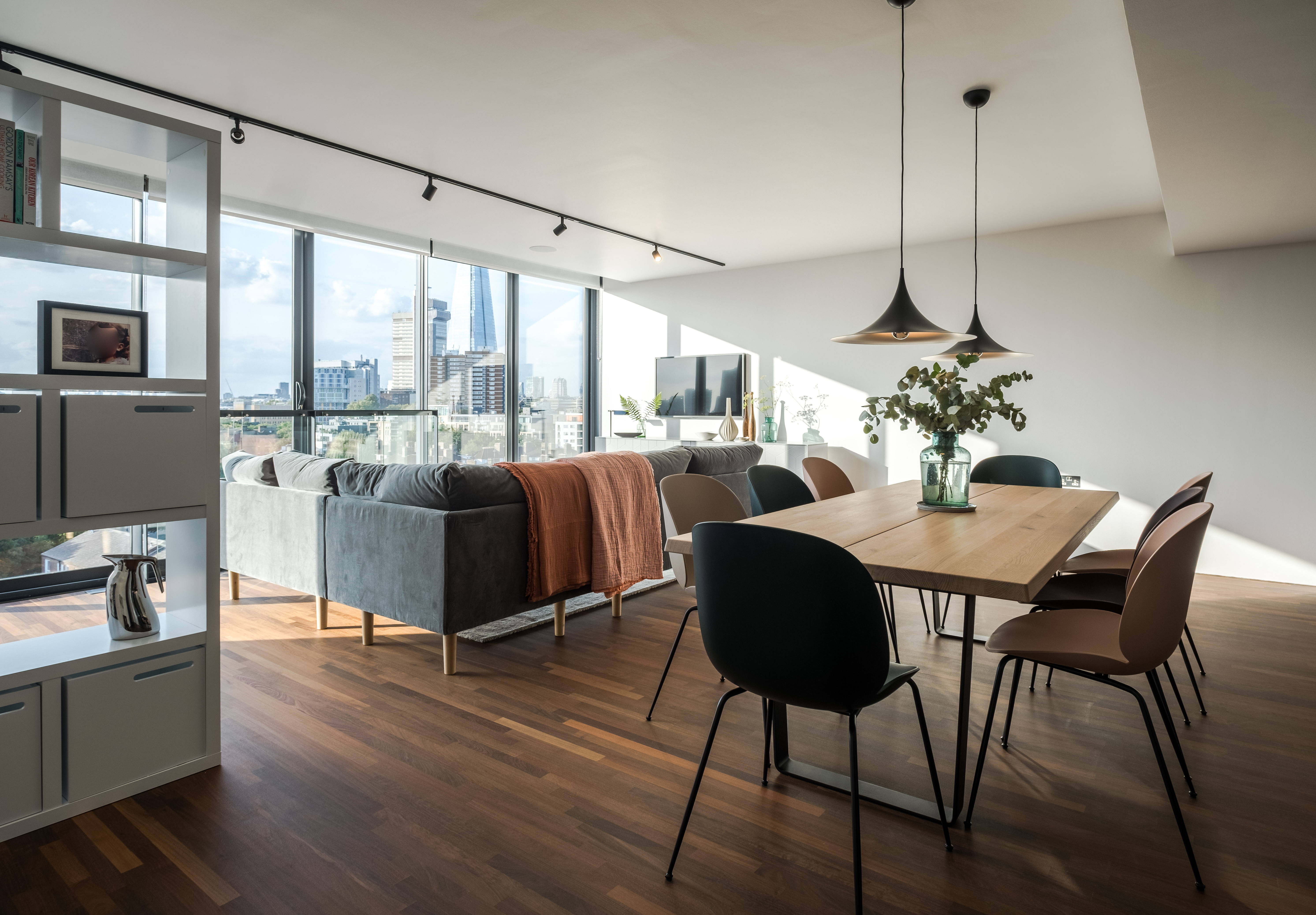 open plan kitchen living space.