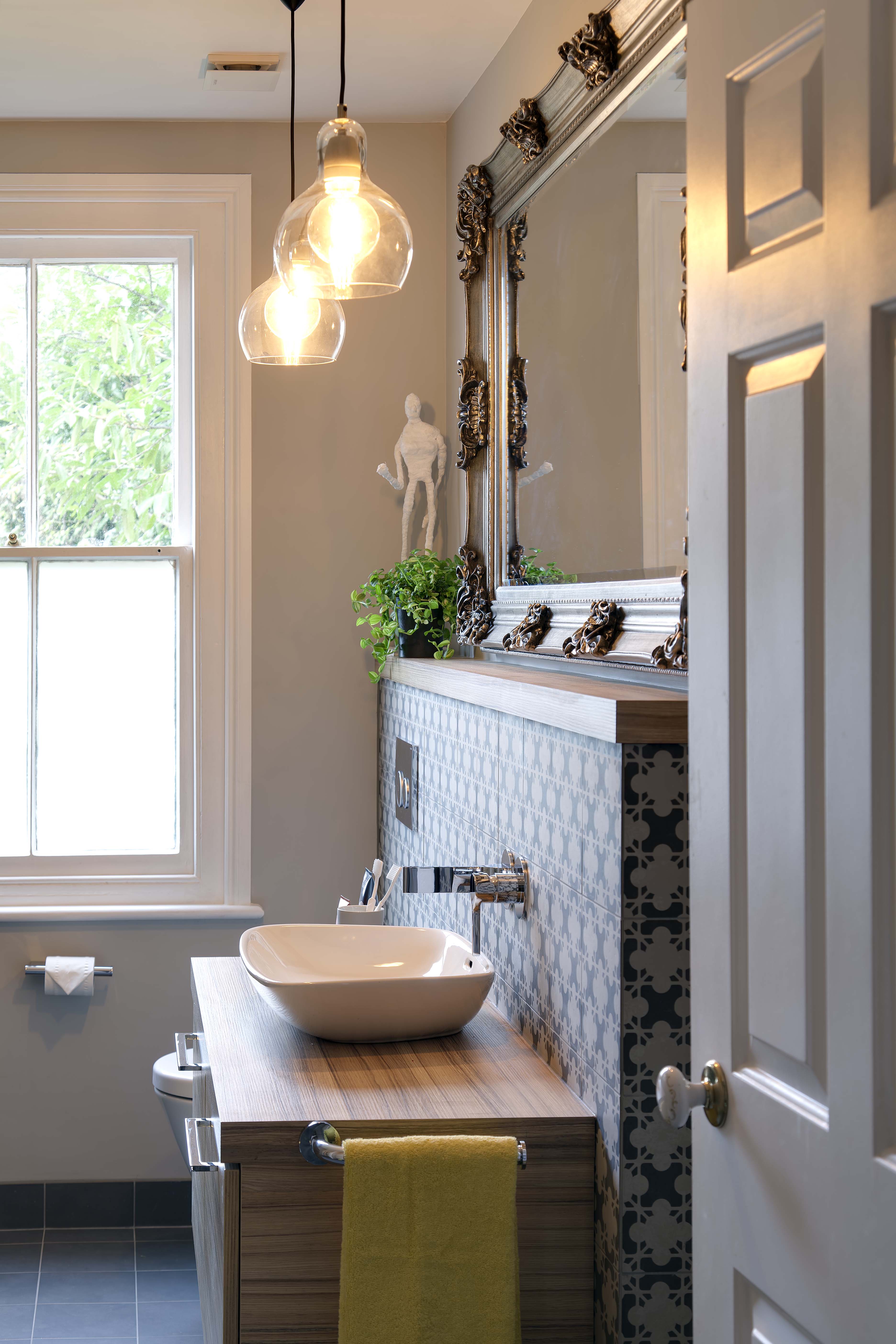 Eclectic family bathroom