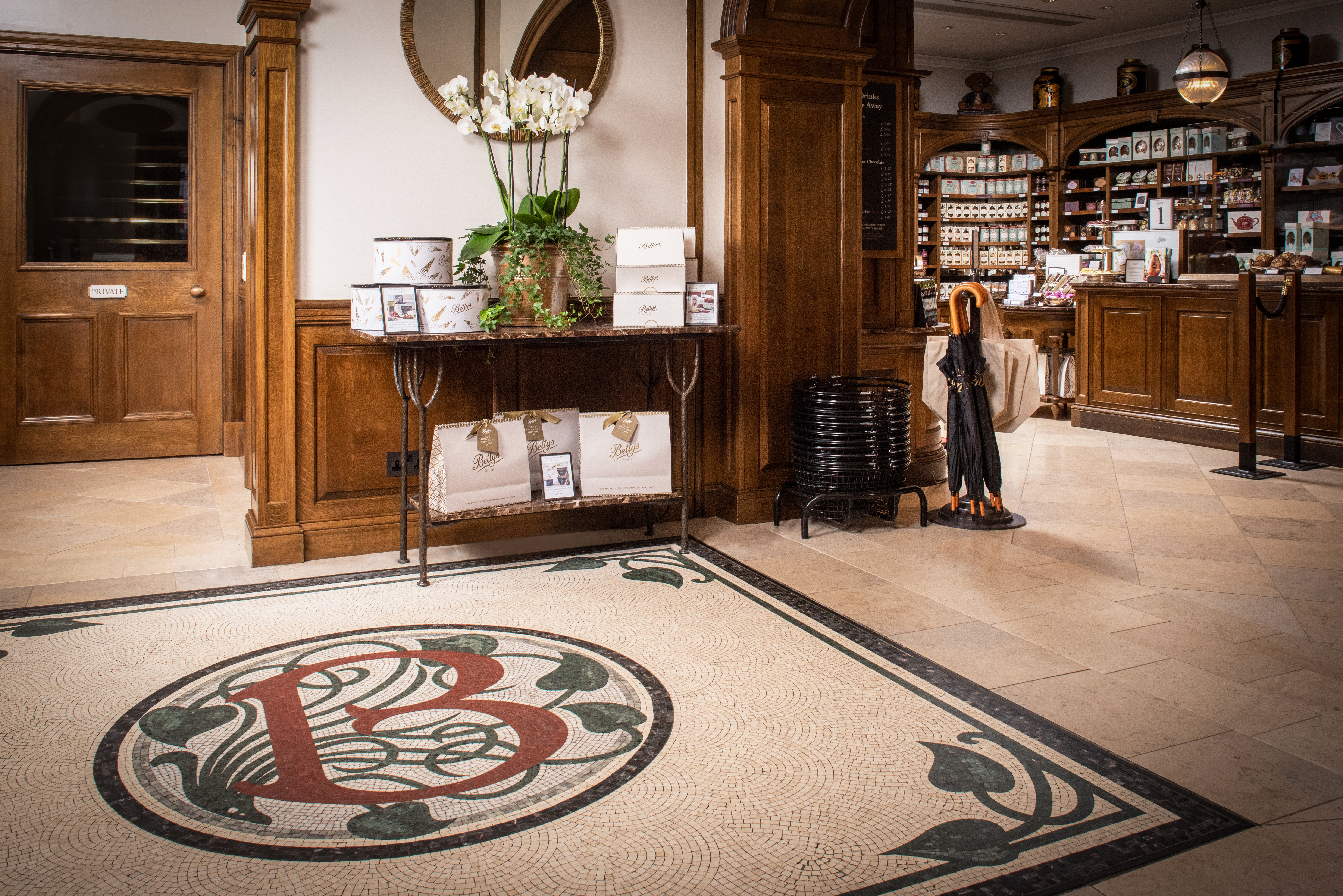 Lapicida flooring in Bettys cafe in Harrogate