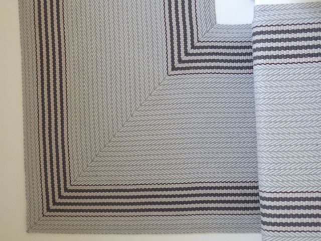 Beautifully pattern matched join in Roger Oates stripe stair runner 