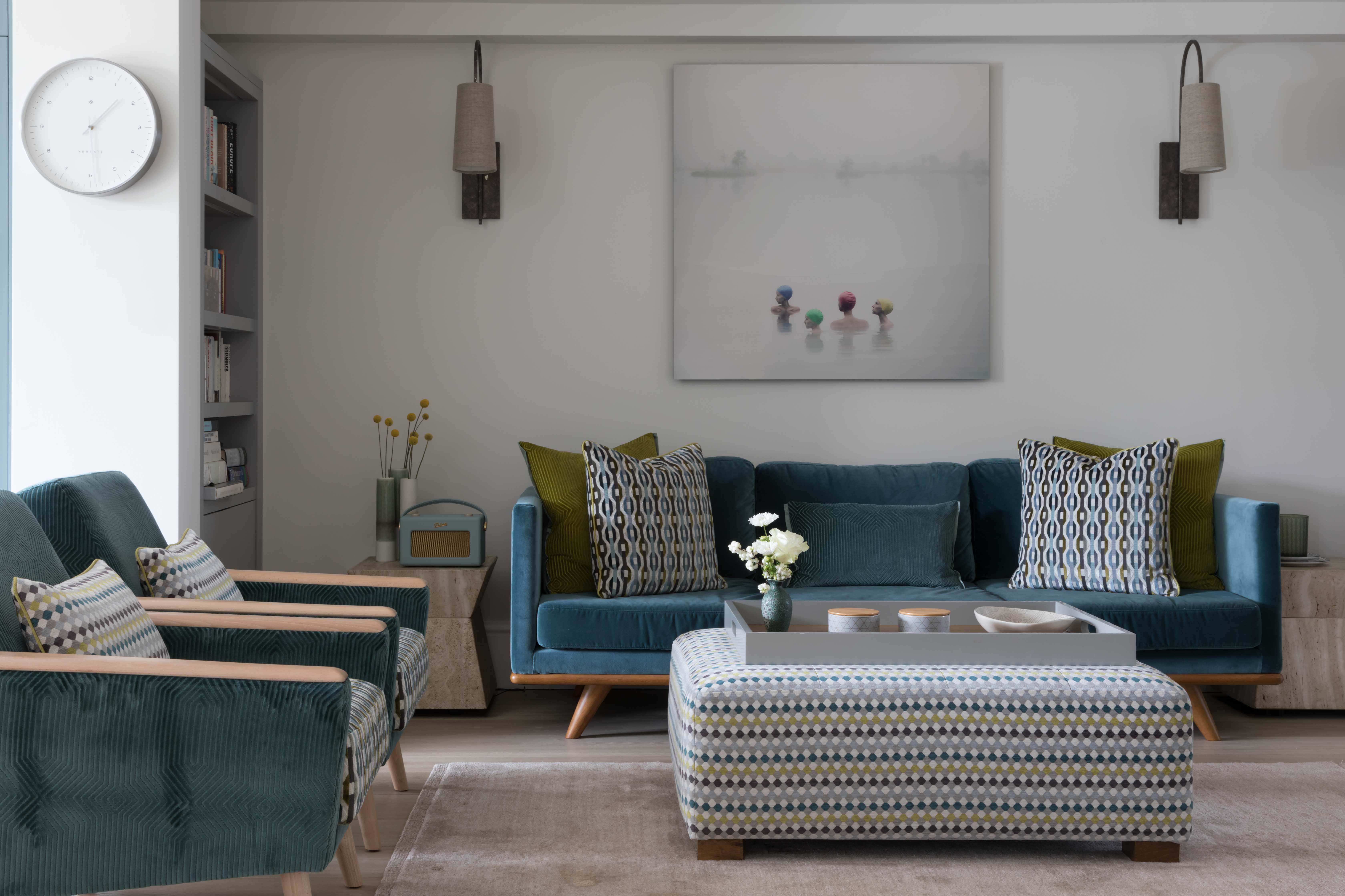 Sitting room with warmth and texture 