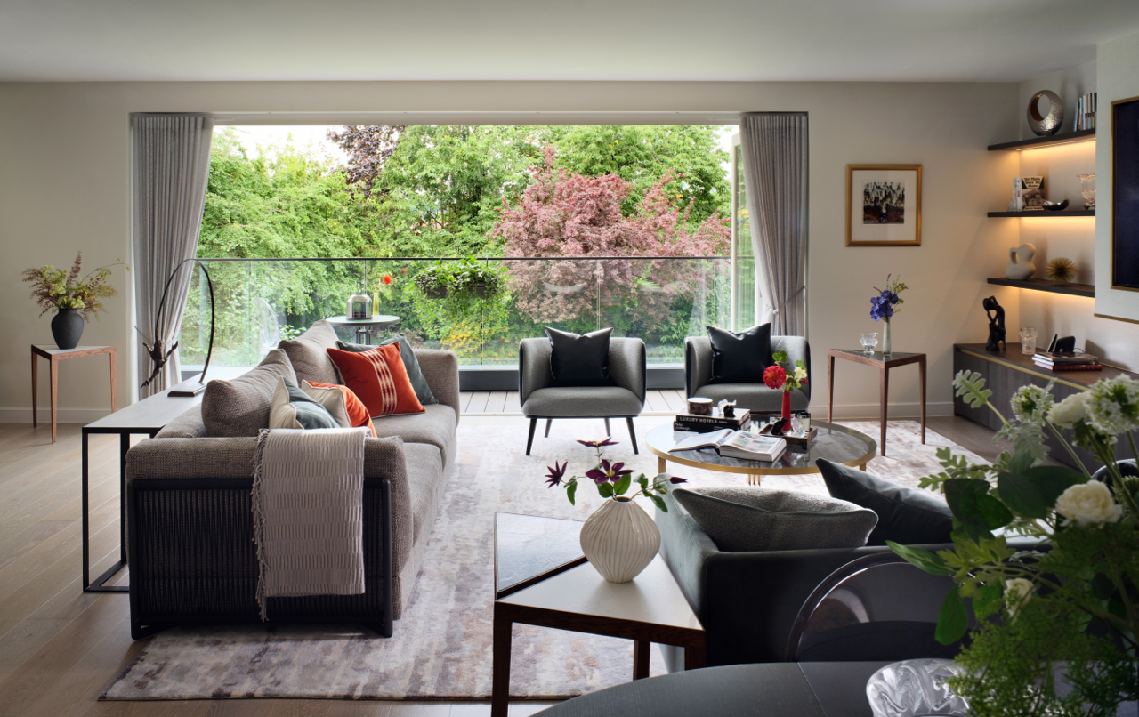 Living room overlooking the garden