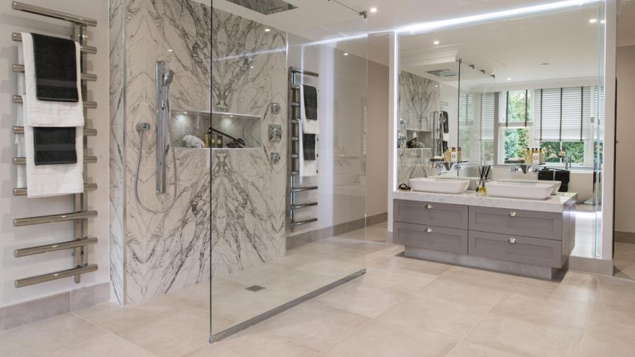 Minoli Marvel Statuario Select book matched marble effect tiles