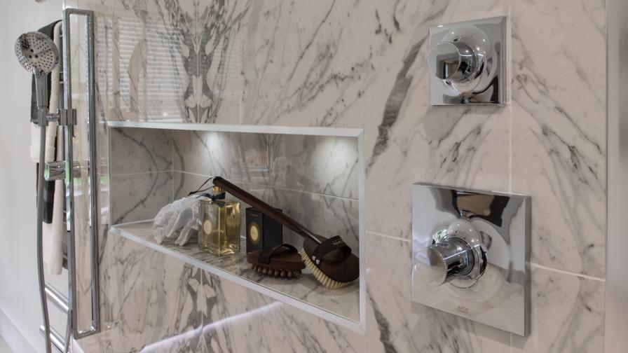 Minoli Marvel Statuario Select book matched marble effect tiles