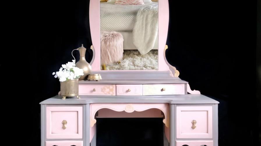 Blush Pink Victorian Vanity 