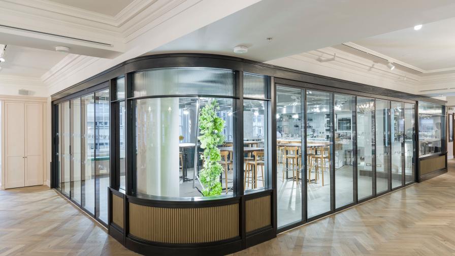 Fortnum & Mason shop floor with Franklin Herringbone Wood Floor