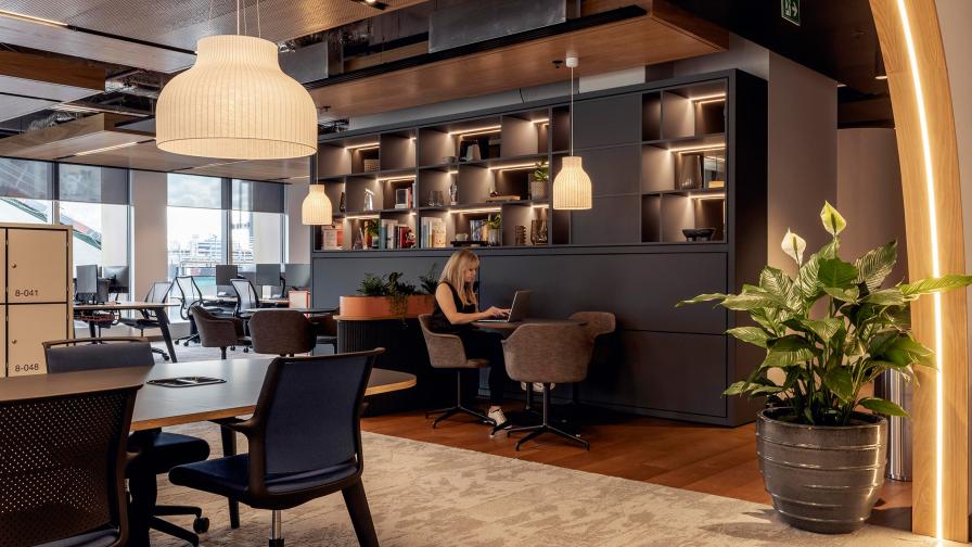 AstraZeneca workspace feat. Woodworks handmade wood flooring