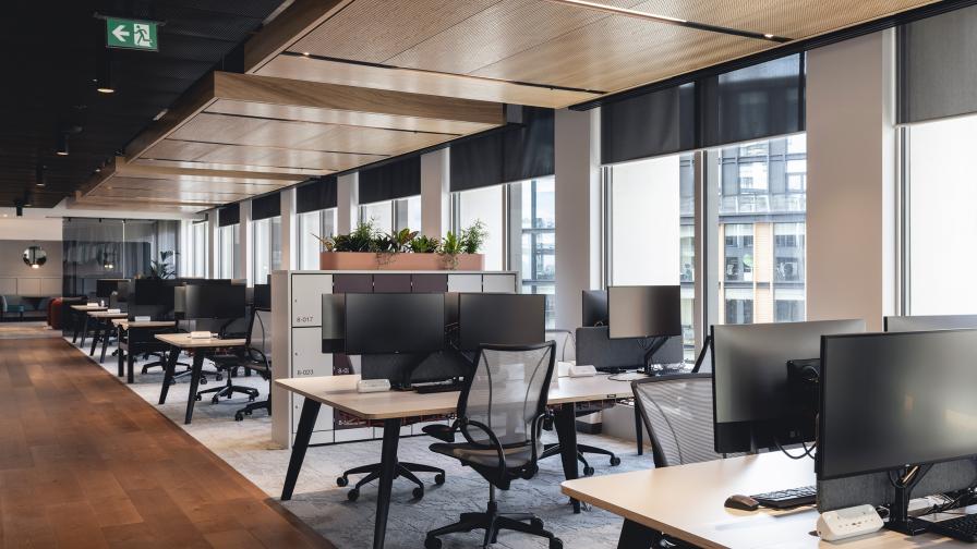 AstraZeneca workspace feat. Woodworks handmade wood flooring