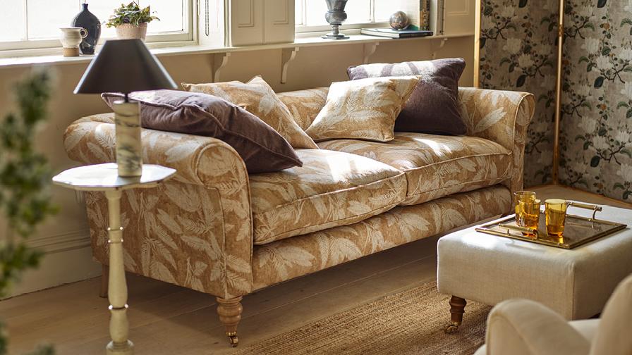 Sofas & Stuff | Otley 3 seater sofa in RHS Botanicals Palm Leaf Corn