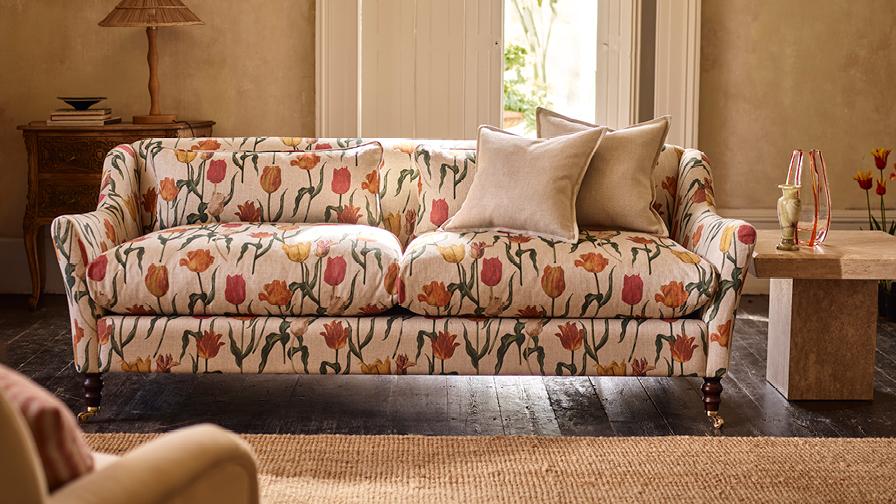 Sofas & Stuff | Cromer 3 seater sofa in RHS Botanicals Pieter Van Kouwenhoorn Tulips