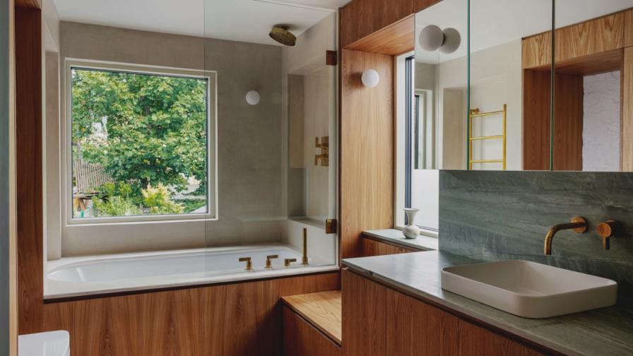 Bathroom in East London featuring Studio Ore Taps