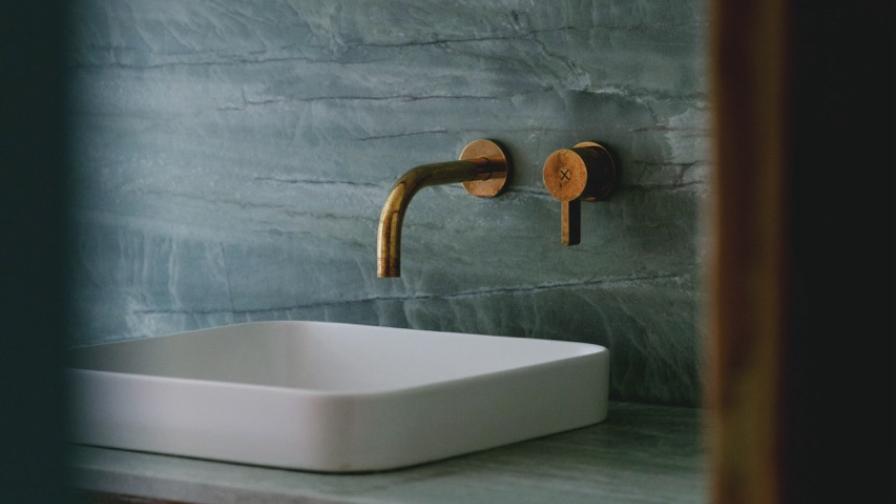 Bathroom in East London featuring Studio Ore Taps