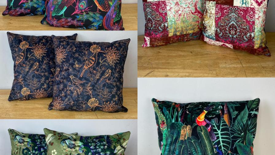 Vibrant Velvet Hand-crafted Cushion Covers 