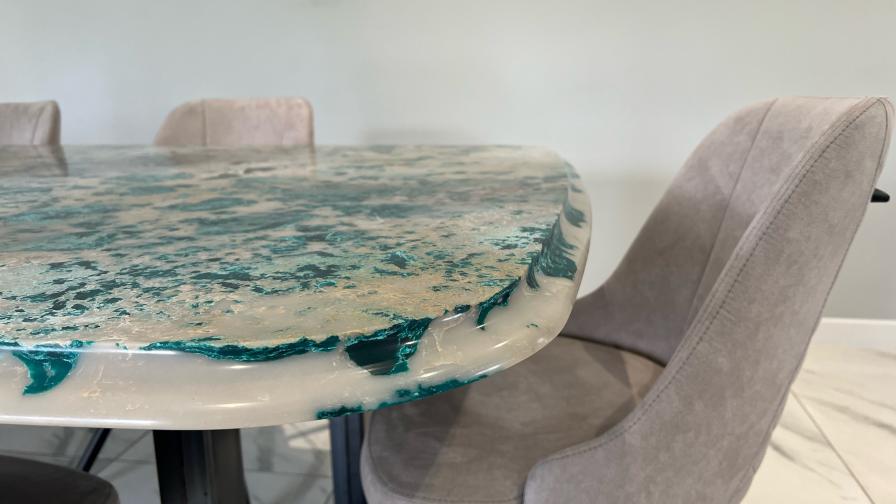 Emerald Green Quartz bespoke table4