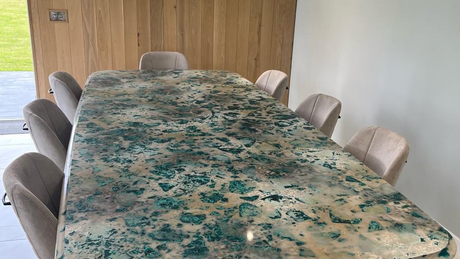 Emerald Green Quartz bespoke table