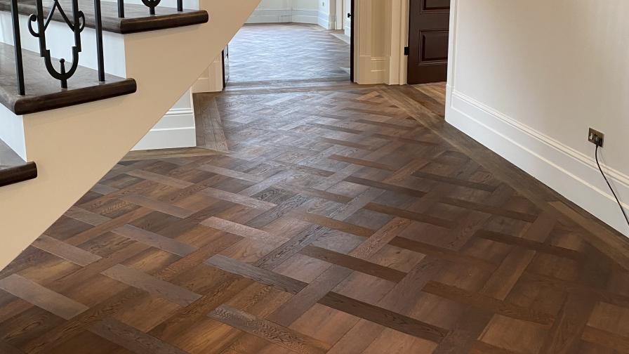 New Herringbone Basket weave pattern parquet wood flooring TW E931