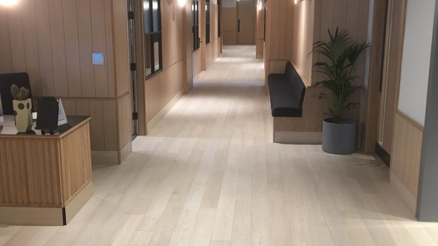 White UV Oiled Oak in Thomas House, London