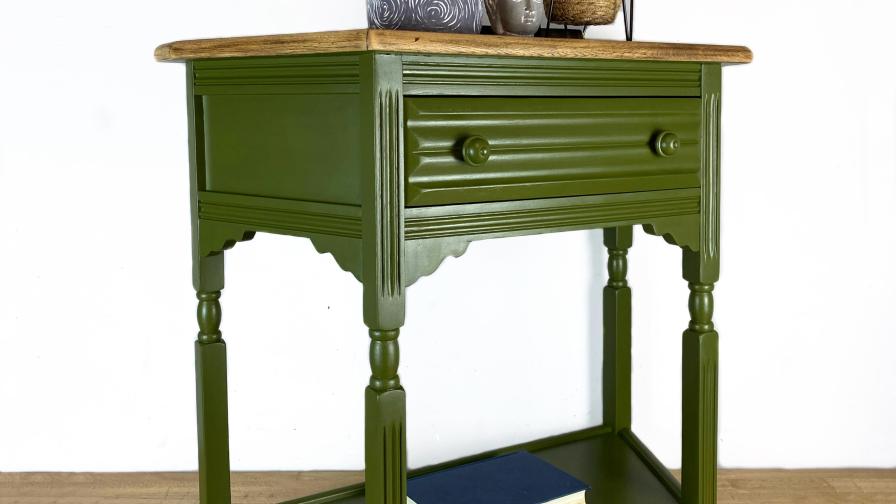 Arts & Crafts Side Table in Olive 